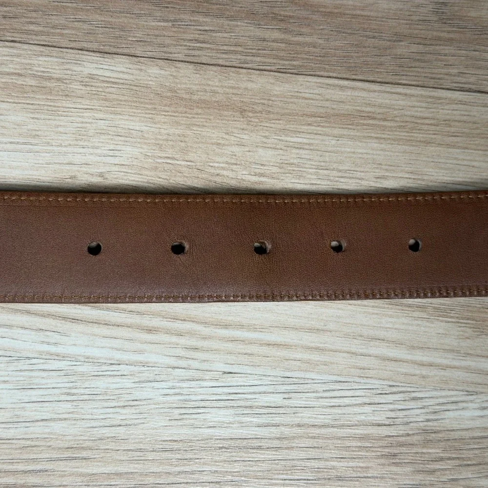 Allen Edmonds Belt Mens 40 Brown Calfskin Leather Dress Preppy Work 39590